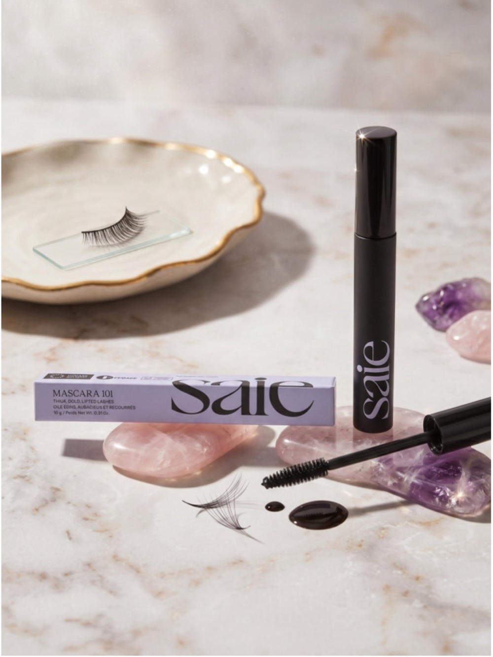 SAIE Mascara 101 Thick Bold Lifted Lashes -Black- 0.31oz